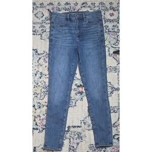 American Eagle Super High Rise  Jeggings Sz 4 Short Next Level Stretch M Wash